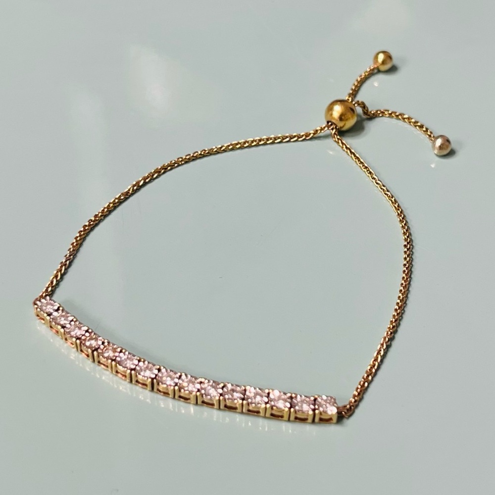 Rose Gold Diamond Bolo Bracelet. 1/2 Carat.